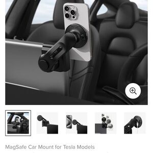 Black MagSafe Car Mount for Tesla Models